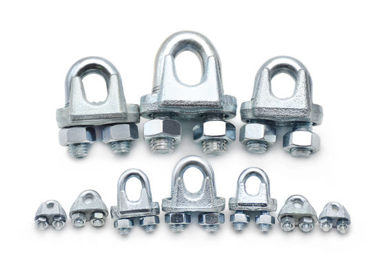 EN 13411 U Bolt Wire Rope Grips Heavy Duty Wire Rope Saddle Carbon Steel Q235