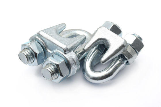 EN 13411 U Bolt Wire Rope Grips Heavy Duty Wire Rope Saddle Carbon Steel Q235